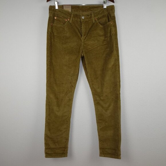 Levi's Boyfriend Corduroy Jeans Women's Size 31x30 Brown Tapered Leg Relaxed - Picture 1 of 11